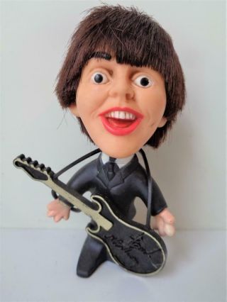 Vintage 1964 Remco Paul Mccartney Beatles Toy Doll Figure With Guitar