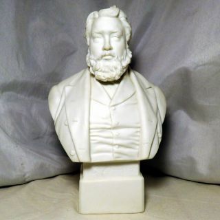 Rare Robinson & Leadbeater Parian Bust Of Rev.  Charles Spurgeon
