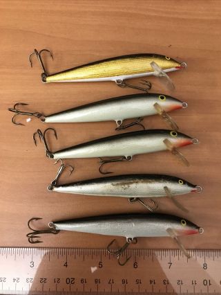 Vintage Rapala Sinking Countdown Cd 11 Silver Gld Bass Musky Salmon Fishing Lure