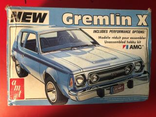 Vintage Amt T466 1976 Amc Gremlin X - Two Kits In One Box What A Rare Find