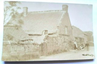 Woodthorpe Nr Staveley Rare Rp Thatched Cottage/man Feeding A Pig
