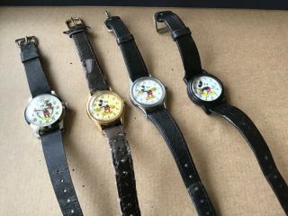 Vintage 4 Pc.  Walt Disney Mickey Mouse Watches Woman’s