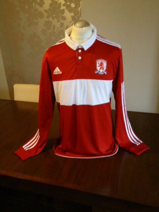 Middlesbrough Adidas 2010 Home Shirt Long Sleeved Rare Large Tags Bnwt