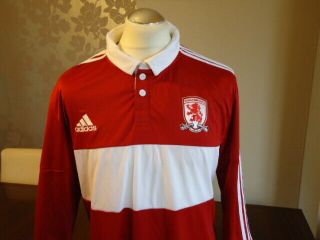 MIDDLESBROUGH adidas 2010 Home Shirt LONG SLEEVED Rare LARGE Tags BNWT 2