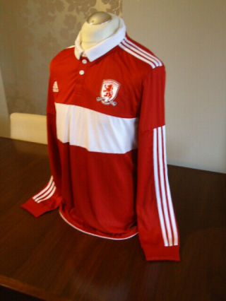MIDDLESBROUGH adidas 2010 Home Shirt LONG SLEEVED Rare LARGE Tags BNWT 3