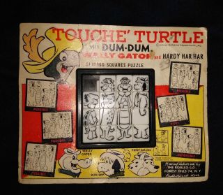 Touche Turtle Roalex Slide Puzzle On Card Very Rare Hanna Barbera