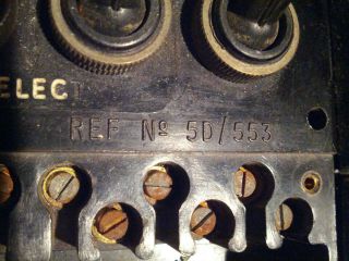 RARE A.  M.  FIGHTER BOMBER,  BOMB SELECTOR SWITCH REF.  No 5D/553 HURRICANE SPITFIRE 3