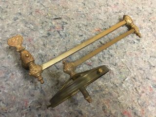 Antique Brass Wall Mounted Gas Lamp - No Glass