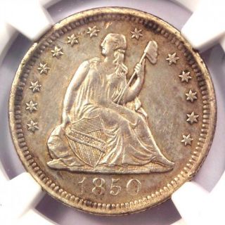 1850 - O Seated Liberty Quarter 25c - Ngc Au Details - Rare Date " O " Coin