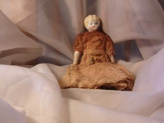 Antique Porcelain Doll With Clothing