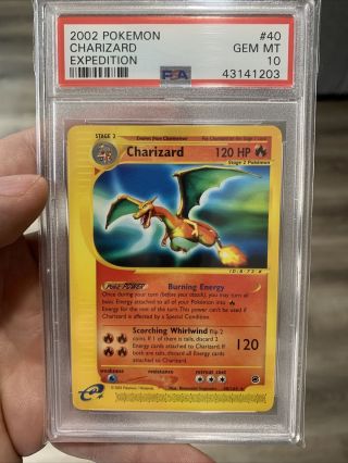 Psa 10 Charizard Non Holo Rare Expedition 2002 Pokemon Card 40