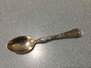 Sterling Silver Souvenir Spoon Indian Handle State Capitol Denver Co 4 1/4 "
