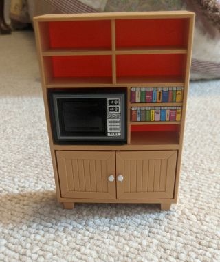 Tomy Dollhouse Furniture: Entertainment Center With Tv.  Fits Lundby Scale Homes.