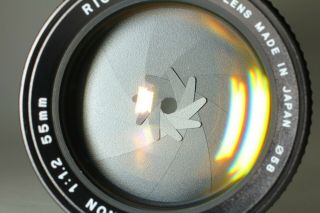 Rare {near Mint} Ricoh Xr Rikenon 55mm F/1.  2 K Mount Mf Lens From Japan 841k