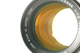 Rare {NEAR MINT} RICOH XR RIKENON 55mm F/1.  2 K Mount MF Lens from JAPAN 841K 3