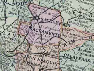 Vintage 1900 CALIFORNIA Map 14 