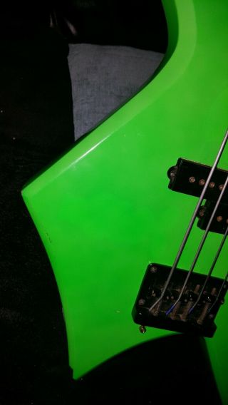 BC Rich NJ Series Electric bass guitar Rare neon green 4 string Made in usa 5