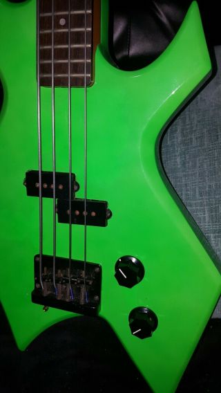 BC Rich NJ Series Electric bass guitar Rare neon green 4 string Made in usa 6
