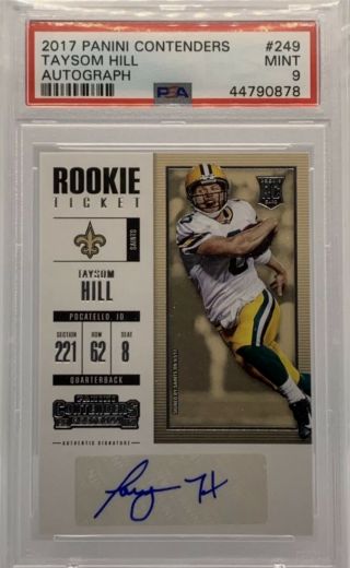 Taysom Hill Rookie Autograph 2017 Contenders Auto Psa 9 249 Very Rare