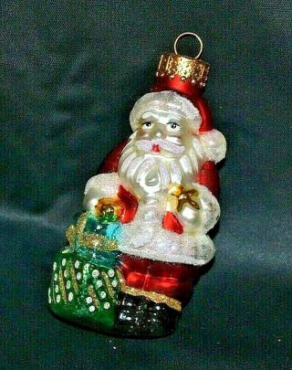 Very Rare Vintage Glass Christmas Ornament Santa Clause