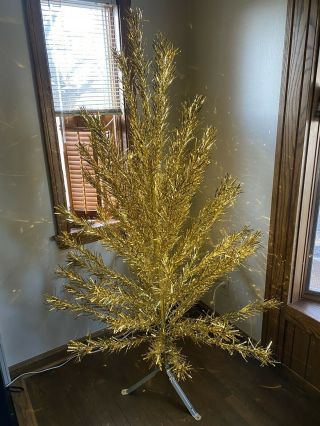 Rare Evergleam Gold Aluminum 6ft 55 Branch Christmas Tree