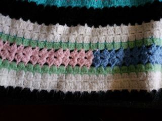 Vintage Hand Crocheted Afghan Throw Blanket 54 