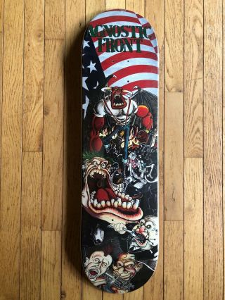 Nos Agnostic Front Rare Skateboard Deck Limited Edition 68 Nyc Hxc Skate