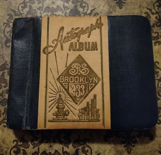 Vintage Antique Brooklyn Ny Diary Autograph Book Album Handwritten Notes 1940s