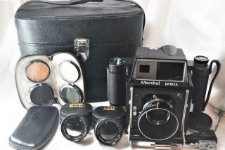 Rare " 1966 " [exc,  4] Marshal Press 6x9 Rangefinder Camera/ Nikkor - Q 105mm F/3.  5