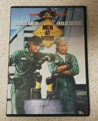 Men At Work Dvd 1990 Emilio Estevez Charlie Sheen Rare Oop Region 1 Us
