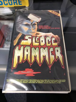 Sledgehammer Vhs Rare Horror Movie 1983 World Video Pictures Slasher