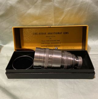 Very Rare Boxed Anastigmat 50mm F1.  6 Cine Lens - S Mount Exc,