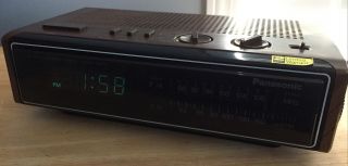 Vintage Panasonic Digital Alarm Clock Radio Am Fm Retro Rc 6115 Made In Japan
