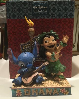 Jim Shore Disney Lilo And Stitch Ohana Figurine With Box Rare