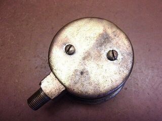 Antique J.  W.  LATHROP Indian Head Rat Rod Hot Rod Oil Pressure Gauge 0 - 30 PSI OLD 3