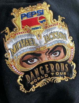 Rare Michael Jackson DANGEROUS World Tour Jacket Crew Only,  Size Large 2
