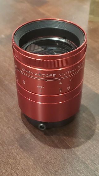 Lens Isco Anamorphic Ultra - Star Plus 2.  1 Red Projection Cinemascope Rare
