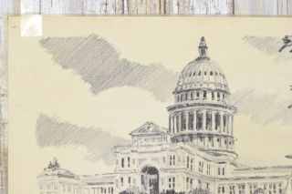 1968 Vintage The Capitol Of Texas On Completion 1888 Austin Texas Art Table Mat 2