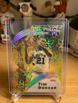 1997 - 98 Tim Duncan Star Power Supreme 18 Rc Rare