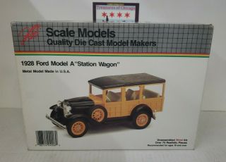 Scale Models (hubley) Ford Model " A " Station Wagon Diecast Metal Kit 4006.  Usa