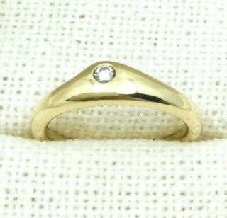 Tiffany & Co By Angela Cummings 18k Gold Diamond Curved Band Ring Rare Size 4.  5