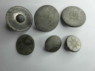 Old Silvered Georgian 18th Century Engraved Buttons : Winchester Detecting Finds