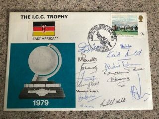 1979 Icc Trophy - Rare First Day Cover - East Africa - Signed X 15 - Whole Team