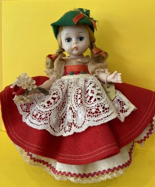 Vintage 1960’s Madame Alexander Kin 8 " Wendy Doll Swiss Unusual Waist Band Bk