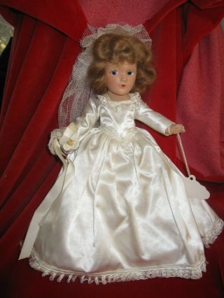 Vintage Junel Dream World Composition Bride Doll 11 "