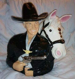 Rare Hopalong Cassidy And Horse Topper Limited Edition Cookie Jar