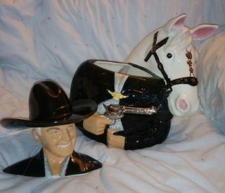 Rare Hopalong Cassidy And Horse Topper Limited Edition Cookie Jar 6