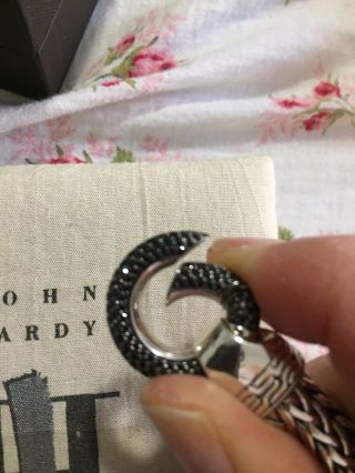 John Hardy Thickest Classic Link JH Makes.  Unique Black Sapphire Clasp.  Rare. 2
