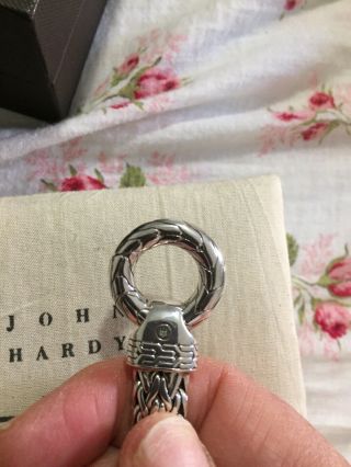 John Hardy Thickest Classic Link JH Makes.  Unique Black Sapphire Clasp.  Rare. 4