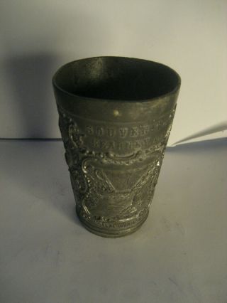 Antique Metal Silver Tone Cup Souvenir Of Kearney Nebraska - - S.  A.  Fess Maker